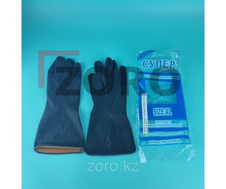 Перчатки резиновые для уборки помещений, размер XL, цвет черный