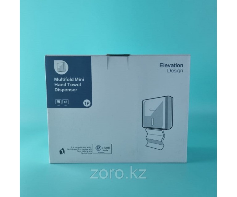 Диспенсер антивандальный для бумажных полотенец Z укладка Люкс, белый пластик, Китай. L-E6012