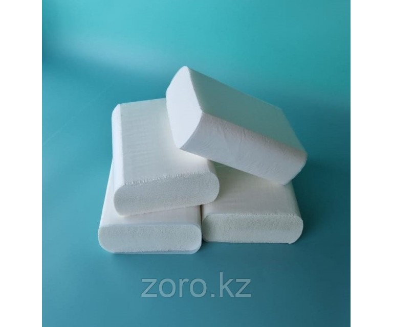 Бумажное полотенце Z-сложения, 200 листов 21х21 17гр Двухслойная. BMZ-200
