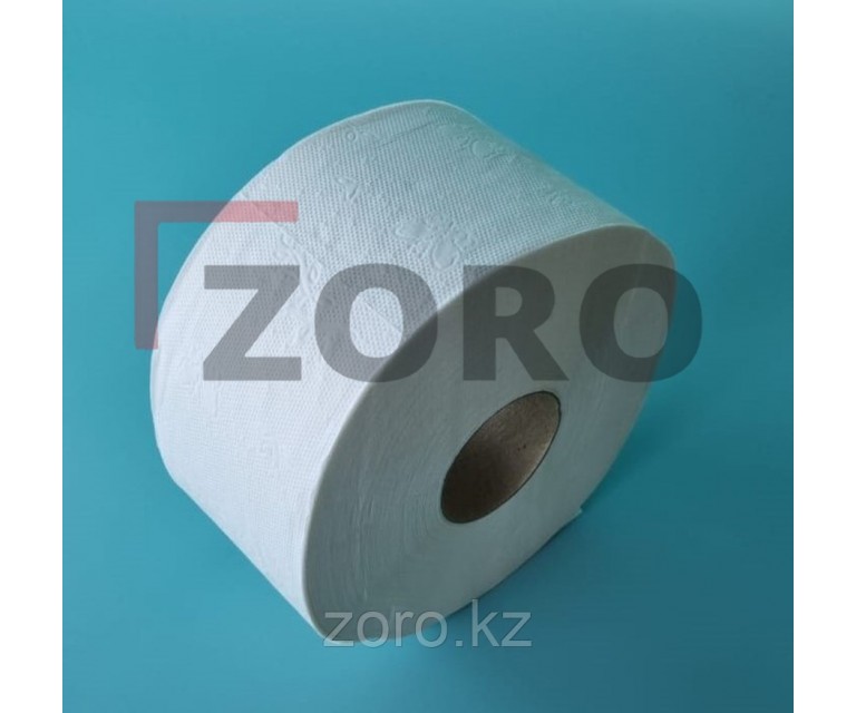 Туалетная бумага двухслойная 100 метров на втулке 60 мм для диспенсеров Джамбо. BMJ-100